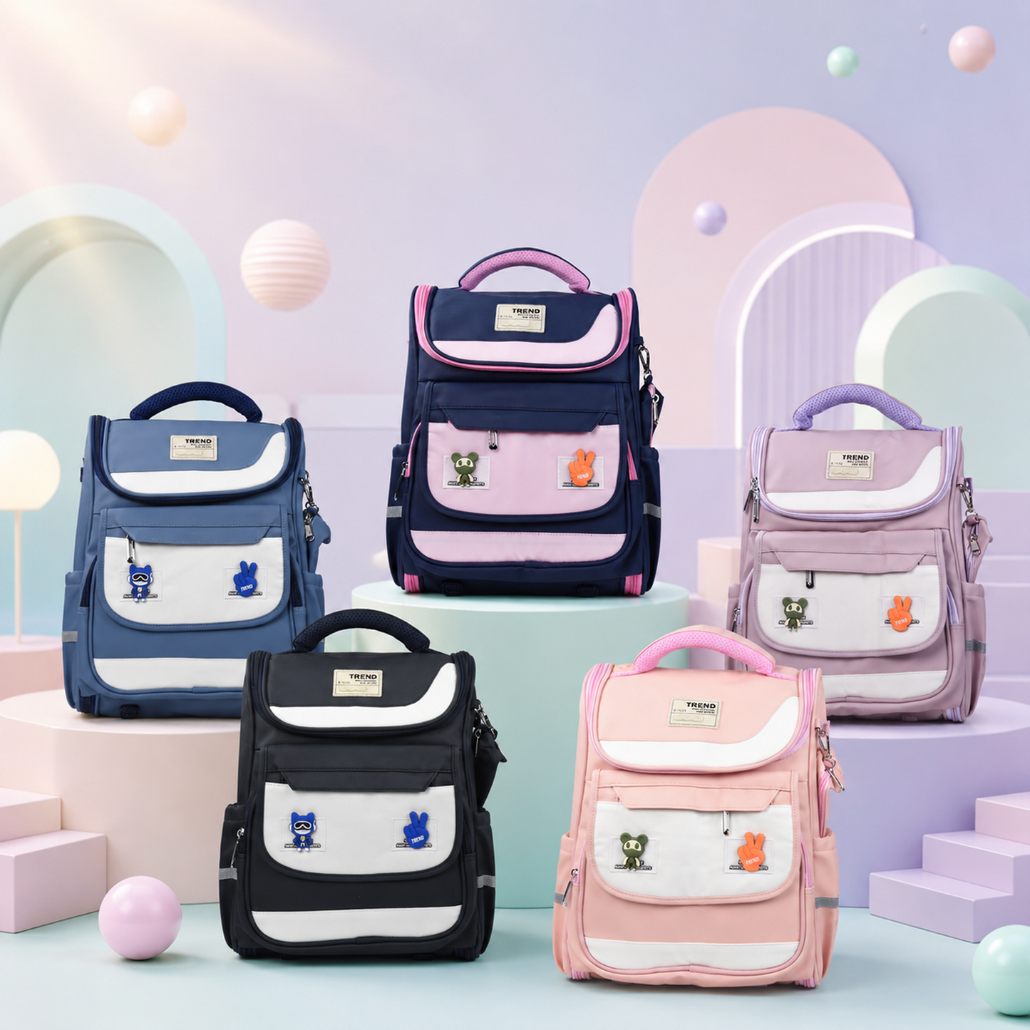 Space Theme Kids School Backpack with Smart Storage