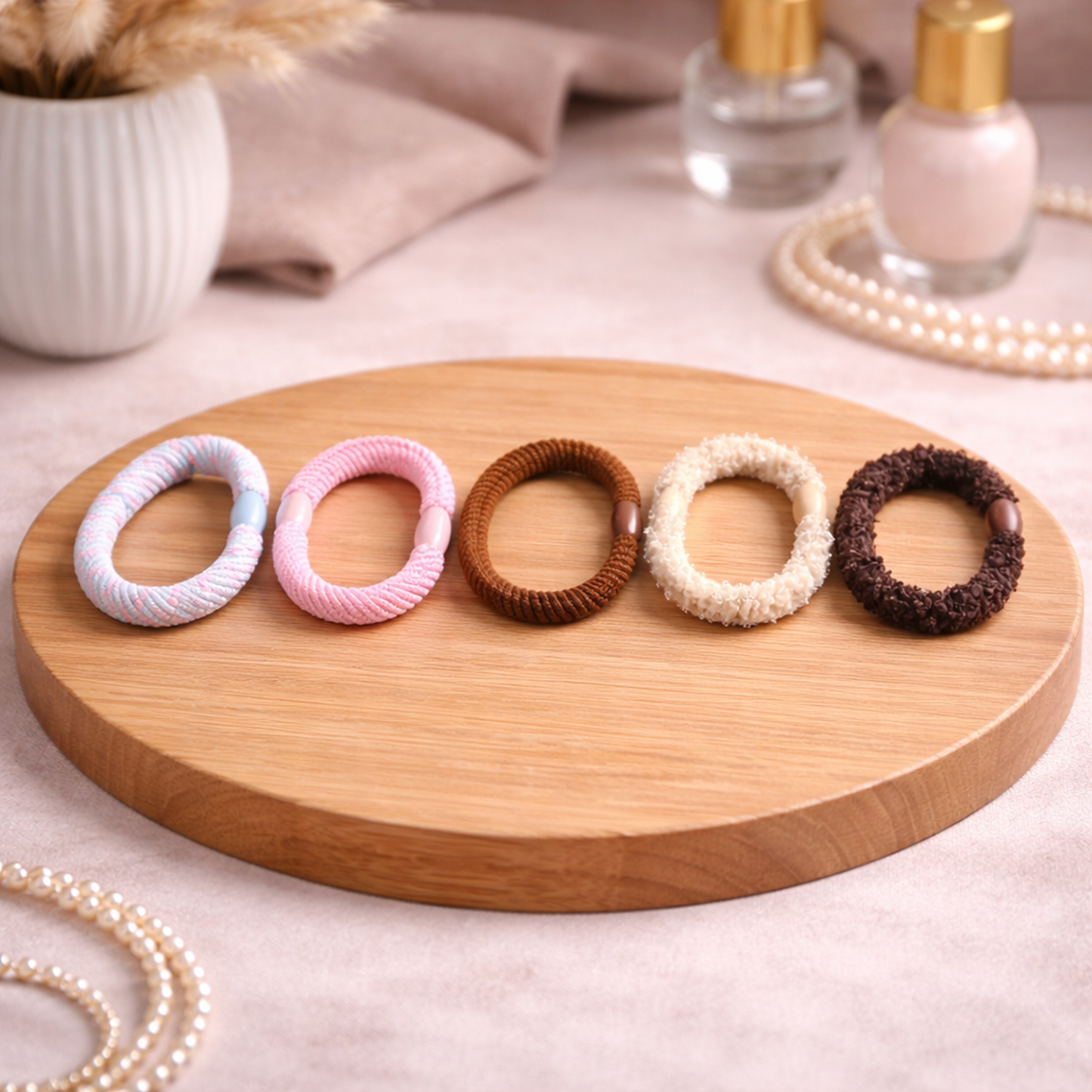 Premium Elastic Hair Ties for Women & Girls - Pack of 10