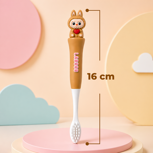 Labubu Toothbrush for Kids with Soft Microfiber Bristles (3-6Y)