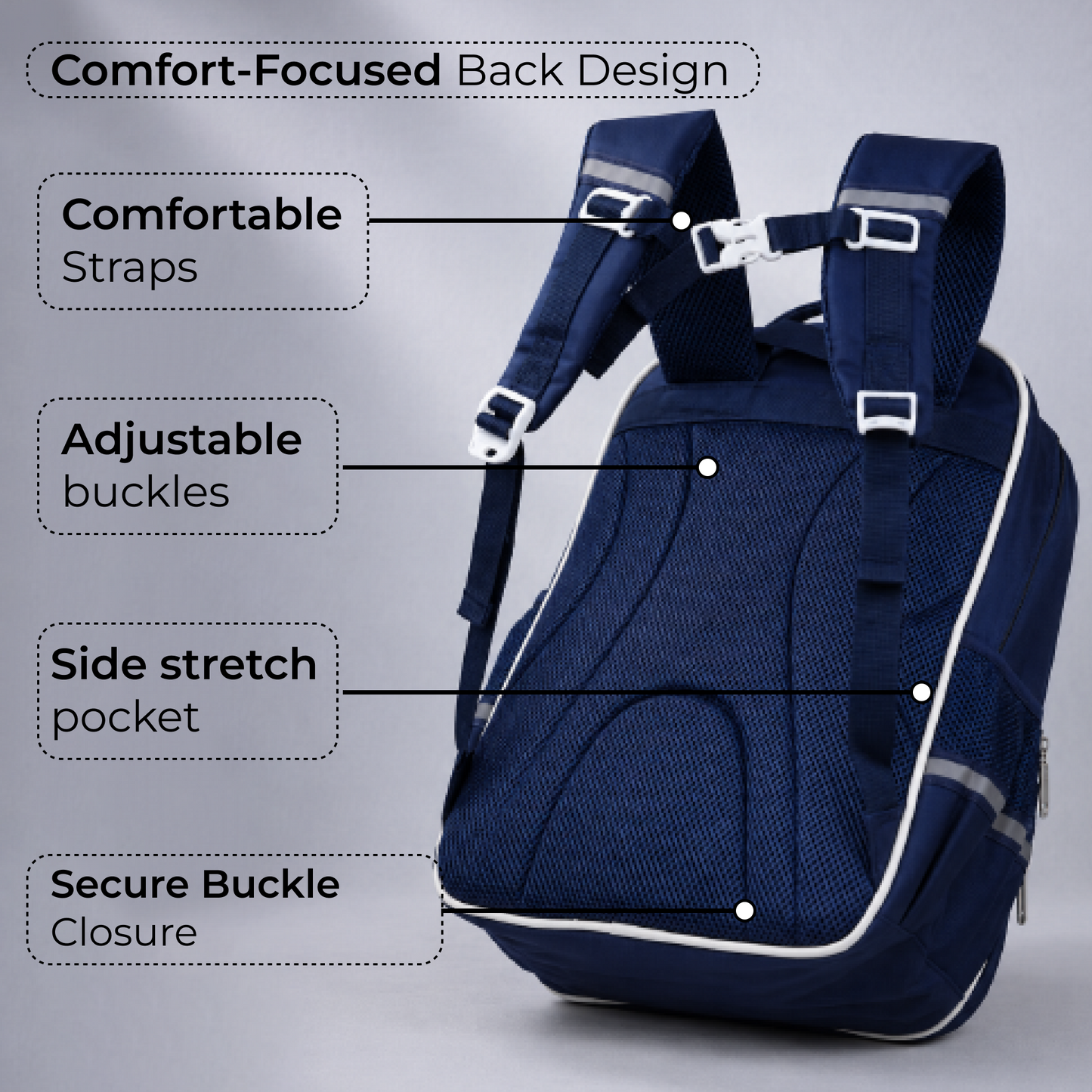 Premium Multi-Compartment School Backpack with Comfort Back Support