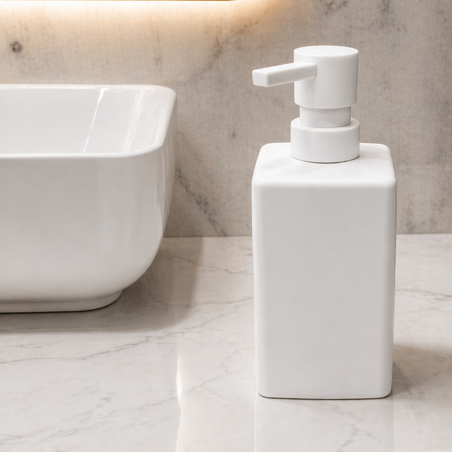 Luxury ABS Bathroom Accessories Set with Wooden Finish