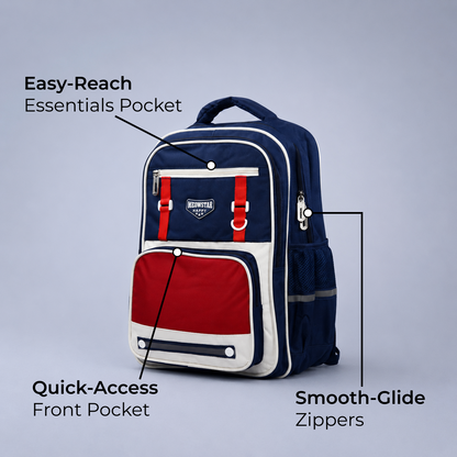 Premium Multi-Compartment School Backpack with Comfort Back Support
