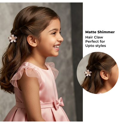 Elegant Floral Mini Hair Claw Clips Set for Girls and Women - 6 Pcs