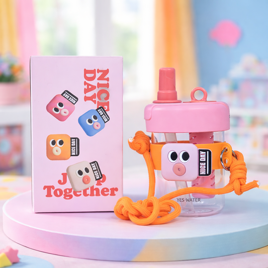 Super Cute Trendy Tritan tumbler bottle with Straw for Kids - 500ml