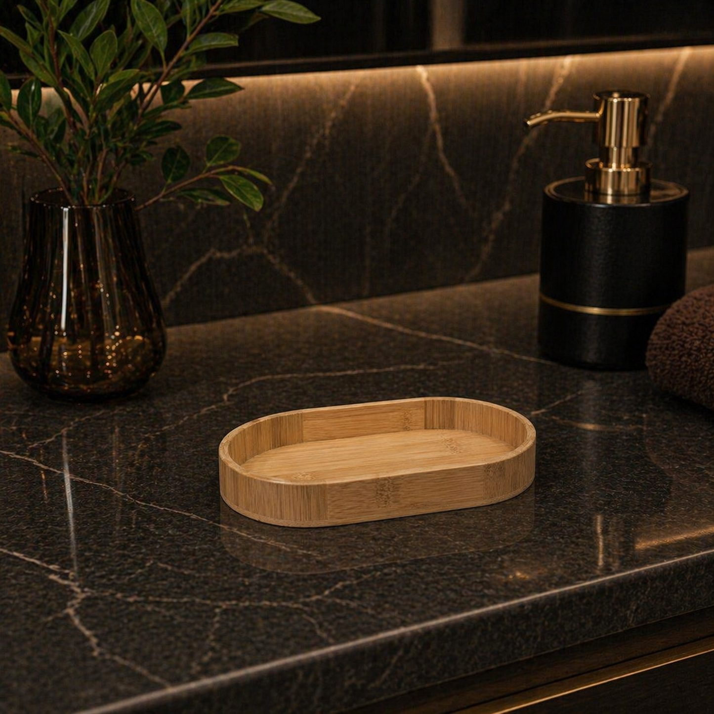 Elegant Bathroom Accessories 6-Piece Set with Ribbed Design