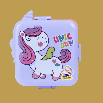 Unicorn Stainless Steel Bento Lunch Box with 3 Compartments - 1120ml