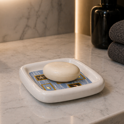Premium Ceramic Sea Shell Bathroom Accessories Set of 4