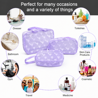KokoSmile Clear Travel Wash Bag Set – Waterproof Organizer Set of 3
