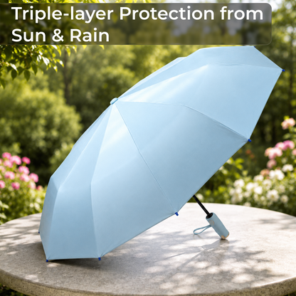 Premium Solid Color Windproof Outdoor Umbrella with Tilt Feature