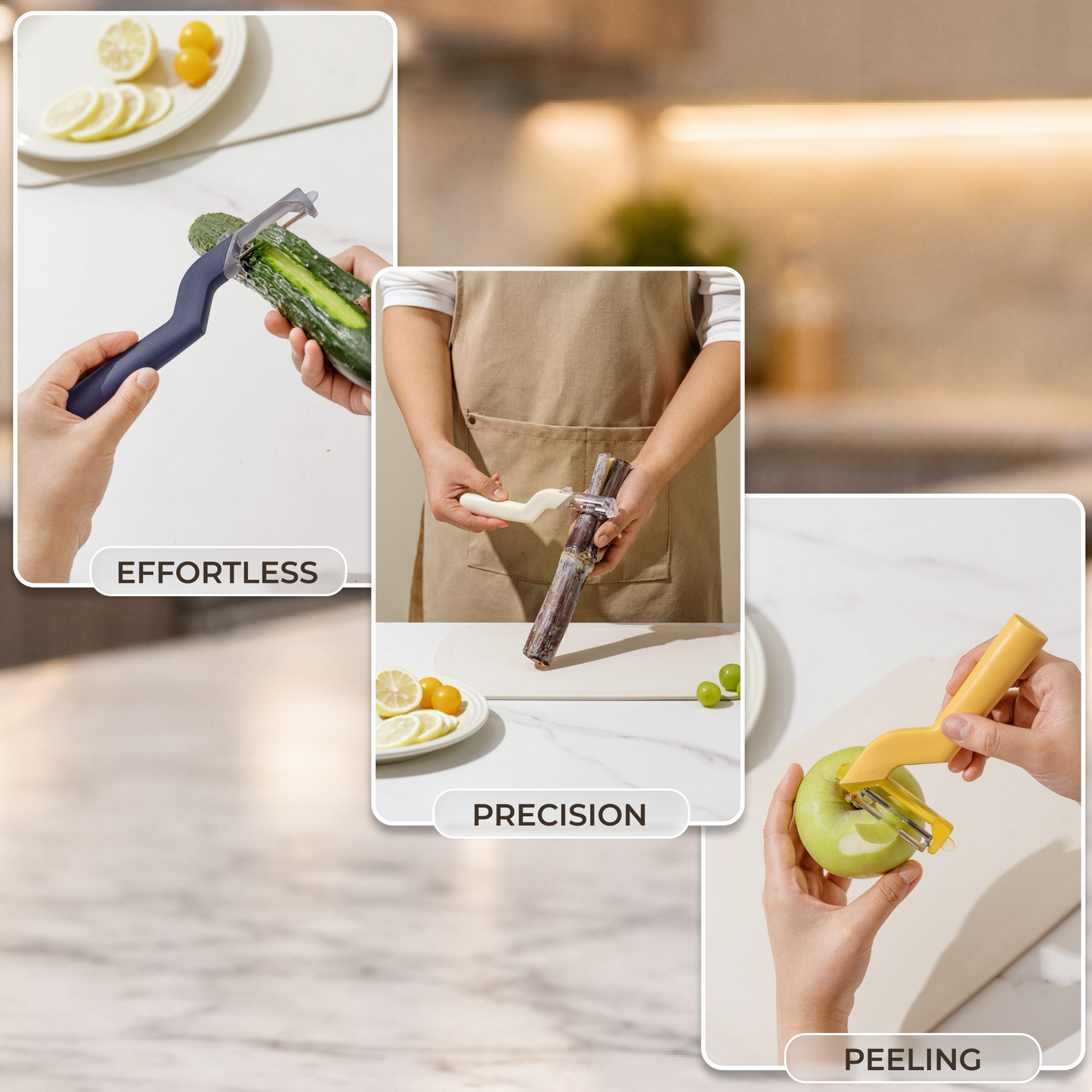 Precision Swivel Peeler with 360-degree Rotating Blade
