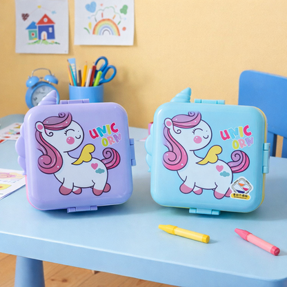 Unicorn Stainless Steel Bento Lunch Box with 3 Compartments - 1120ml