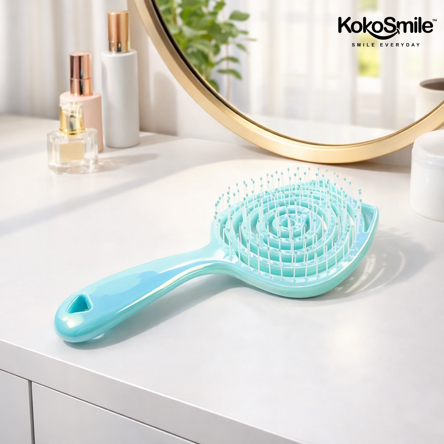 Professional Curved Vented Hair Brush – Fast Drying Detangling Styling Brush