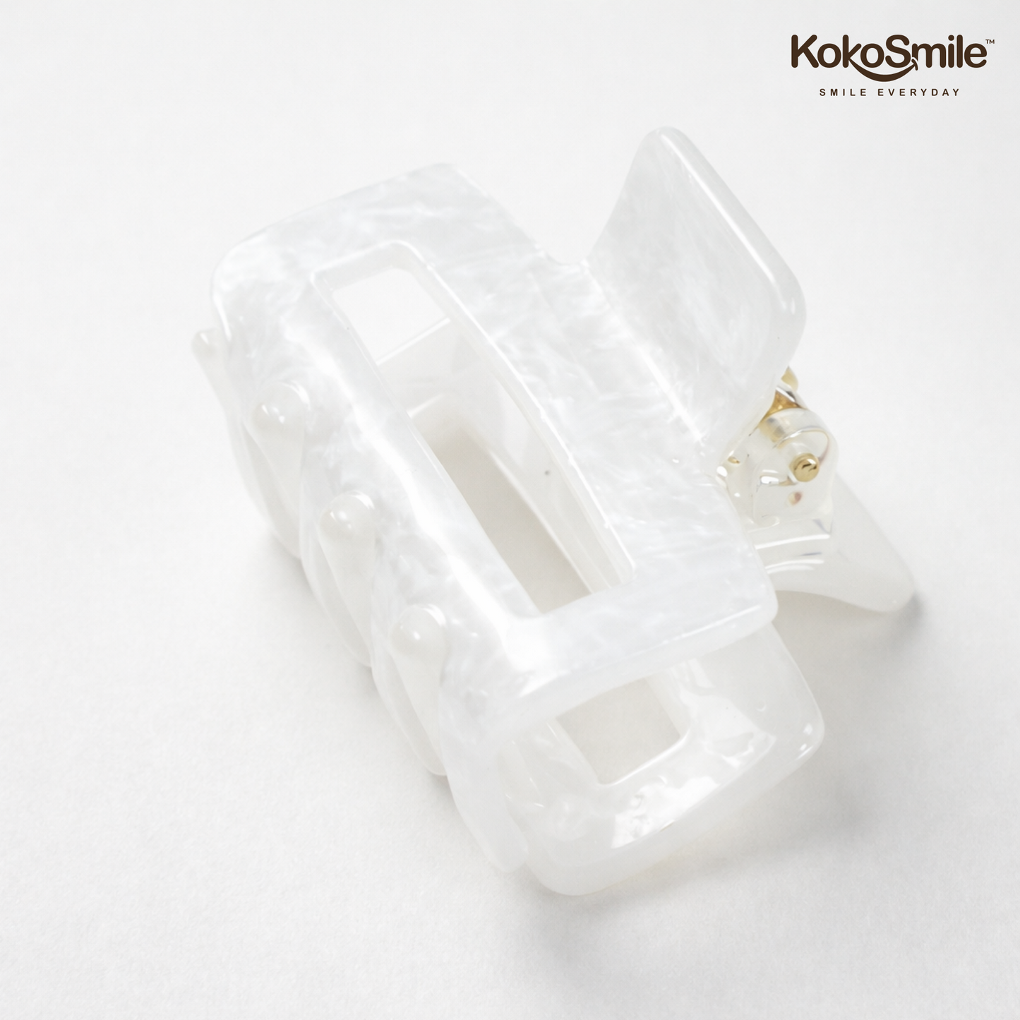 Premium Glossy Acrylic Rectangle Hair Claw Clip – Anti-Slip Lightweight Hair Accessory for Women