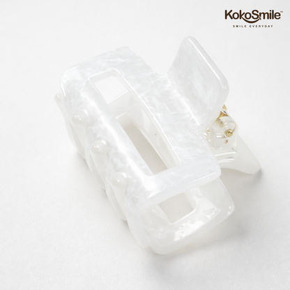 Premium Glossy Acrylic Rectangle Hair Claw Clip – Anti-Slip Lightweight Hair Accessory for Women