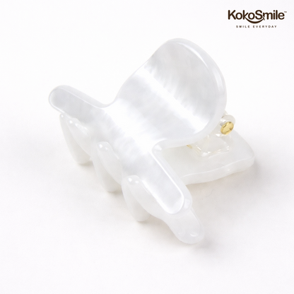 Pearlescent Acrylic Hair Claw Clip – Luxury Marble Finish Non-Slip Hair Clamp