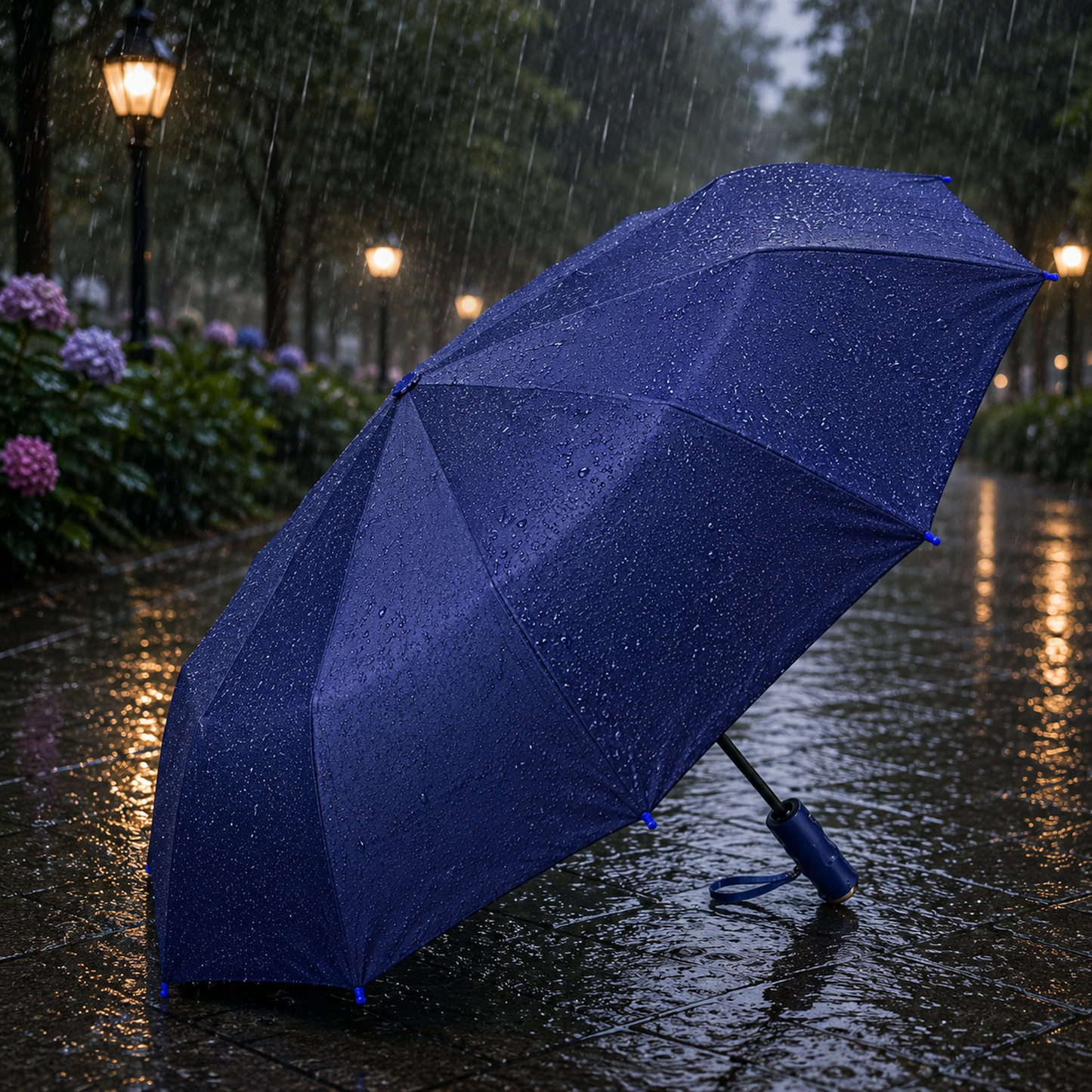 Premium Solid Color Windproof Outdoor Umbrella with Tilt Feature