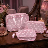 KokoSmile Clear Travel Wash Bag Set – Waterproof Organizer Set of 3