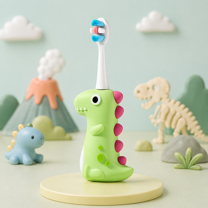 Kids Soft Bristle Dino Cartoon Toothbrush for Boys & Girls (3-6Y)