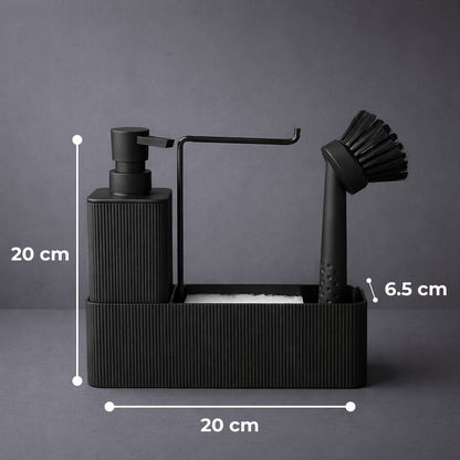 Premium ABS 4-in-1 Kitchen Soap Dispenser with Sponge Holder