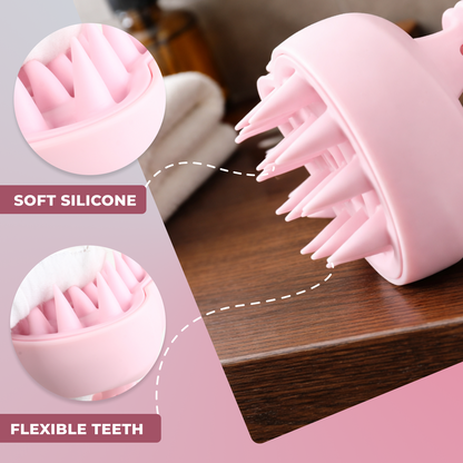 Silicone Scalp Massager Brush | Shampoo & Hair Care Tool