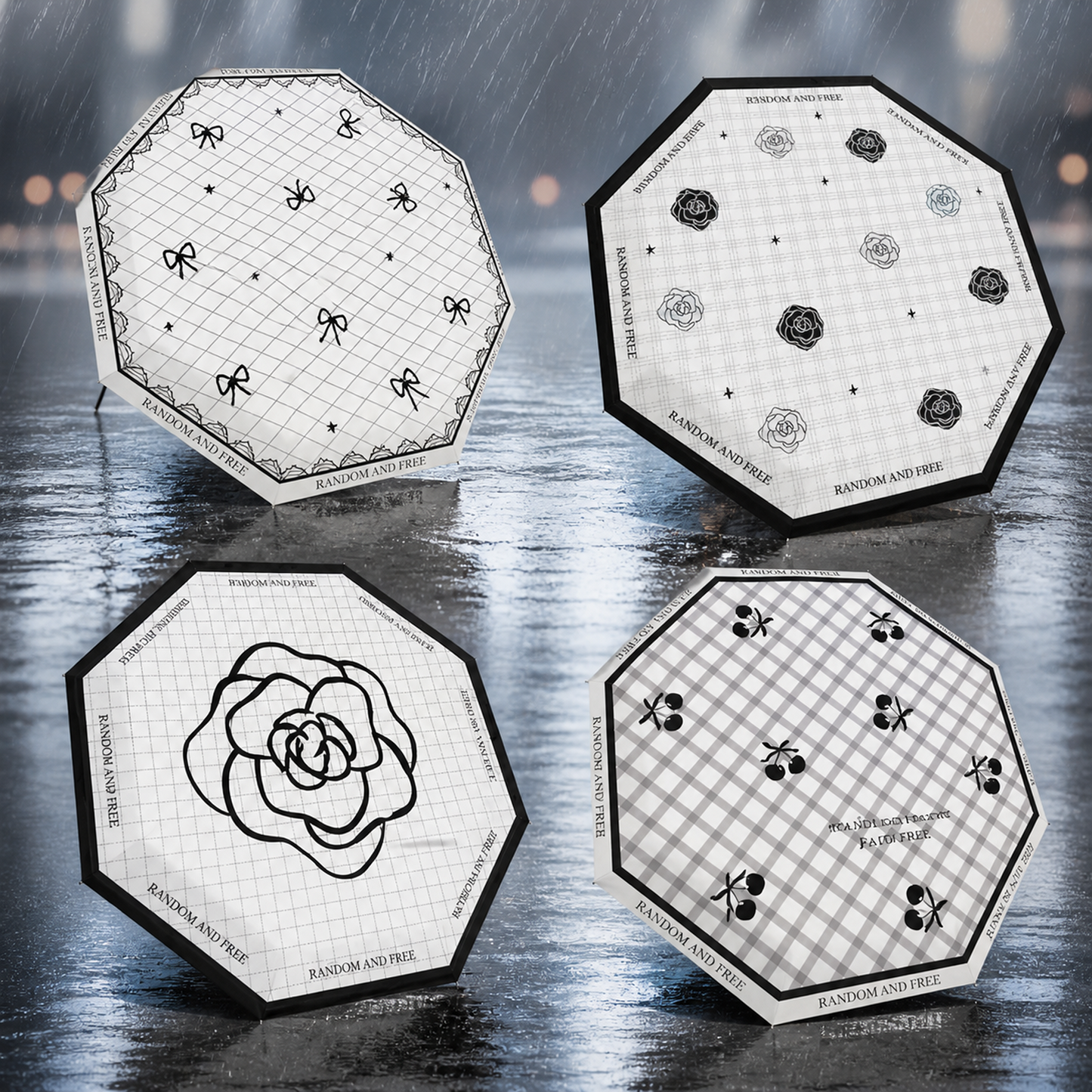 Unique Lotus Grip Umbrella with Automatic Folding & UV Protection
