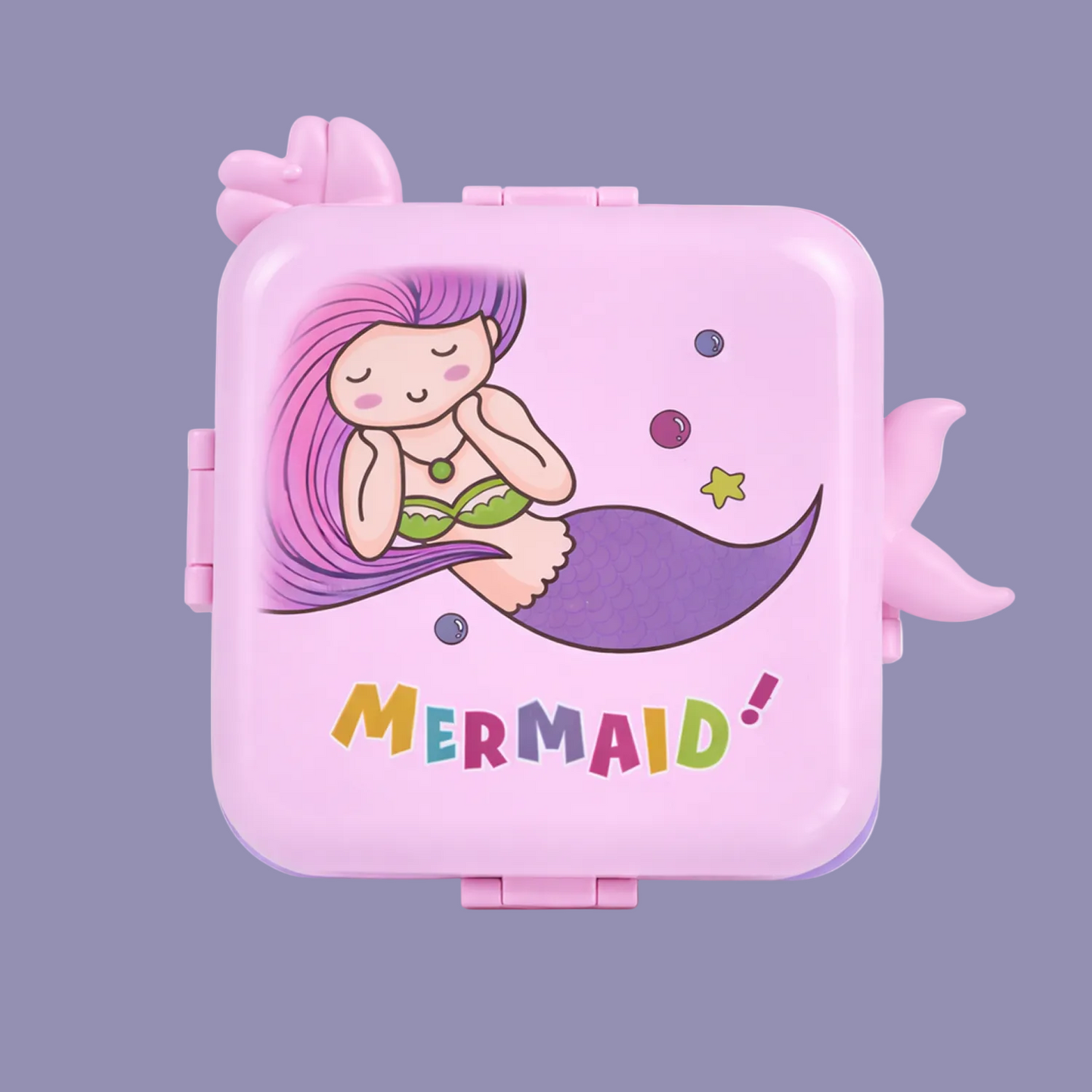 Mermaid Kids Lunch Box with 3 Compartments for Kids - 1590ml