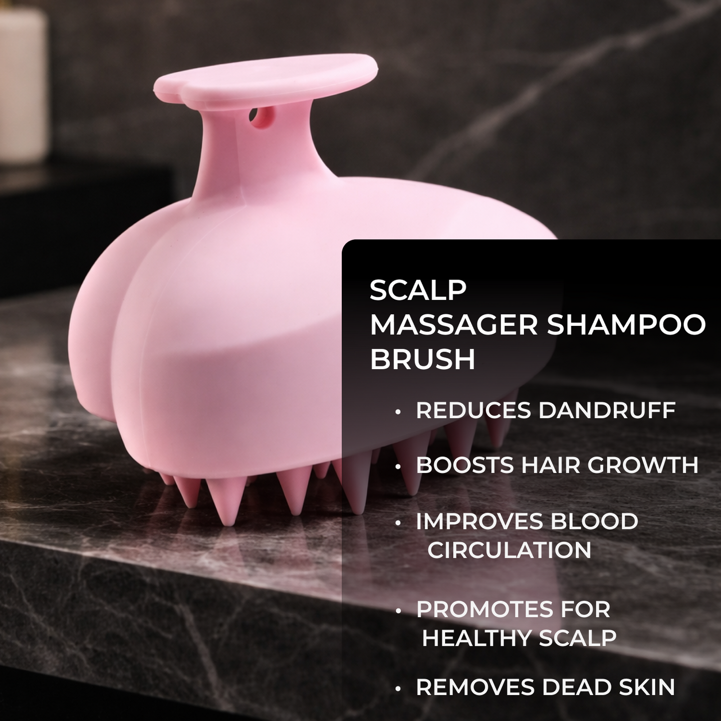 Silicone Scalp Massager Brush | Shampoo & Hair Care Tool