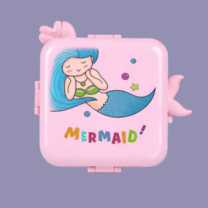 Mermaid Kids Lunch Box with 3 Compartments for Kids - 1590ml