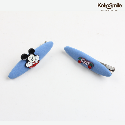Mickey Mouse Hair Snap Clips for Girls Cute Hairstyles - Set of 2