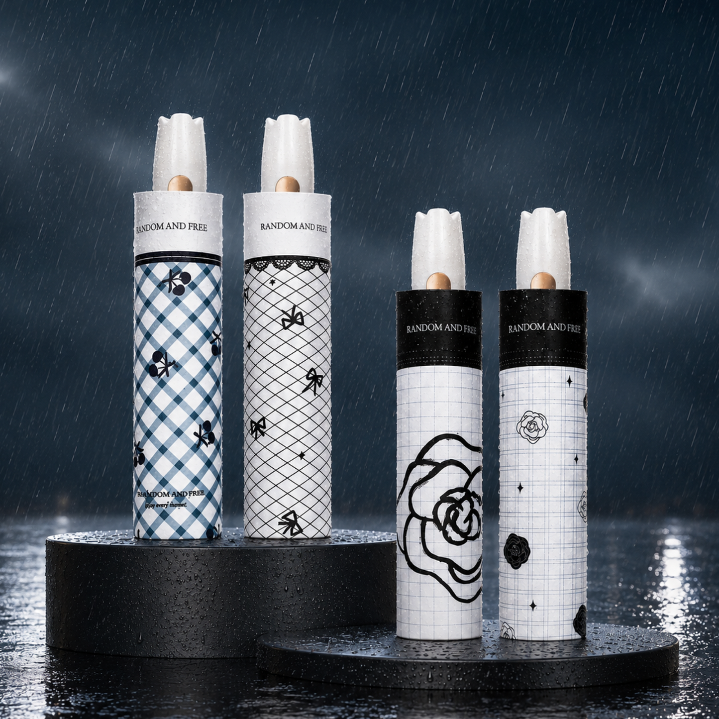 Unique Lotus Grip Umbrella with Automatic Folding & UV Protection