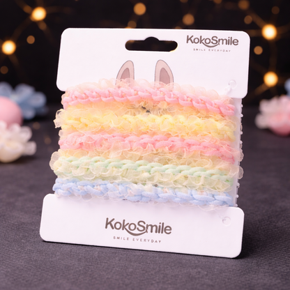 Cute Elastic Hair Ties for Women & Girls (Pack of 5)