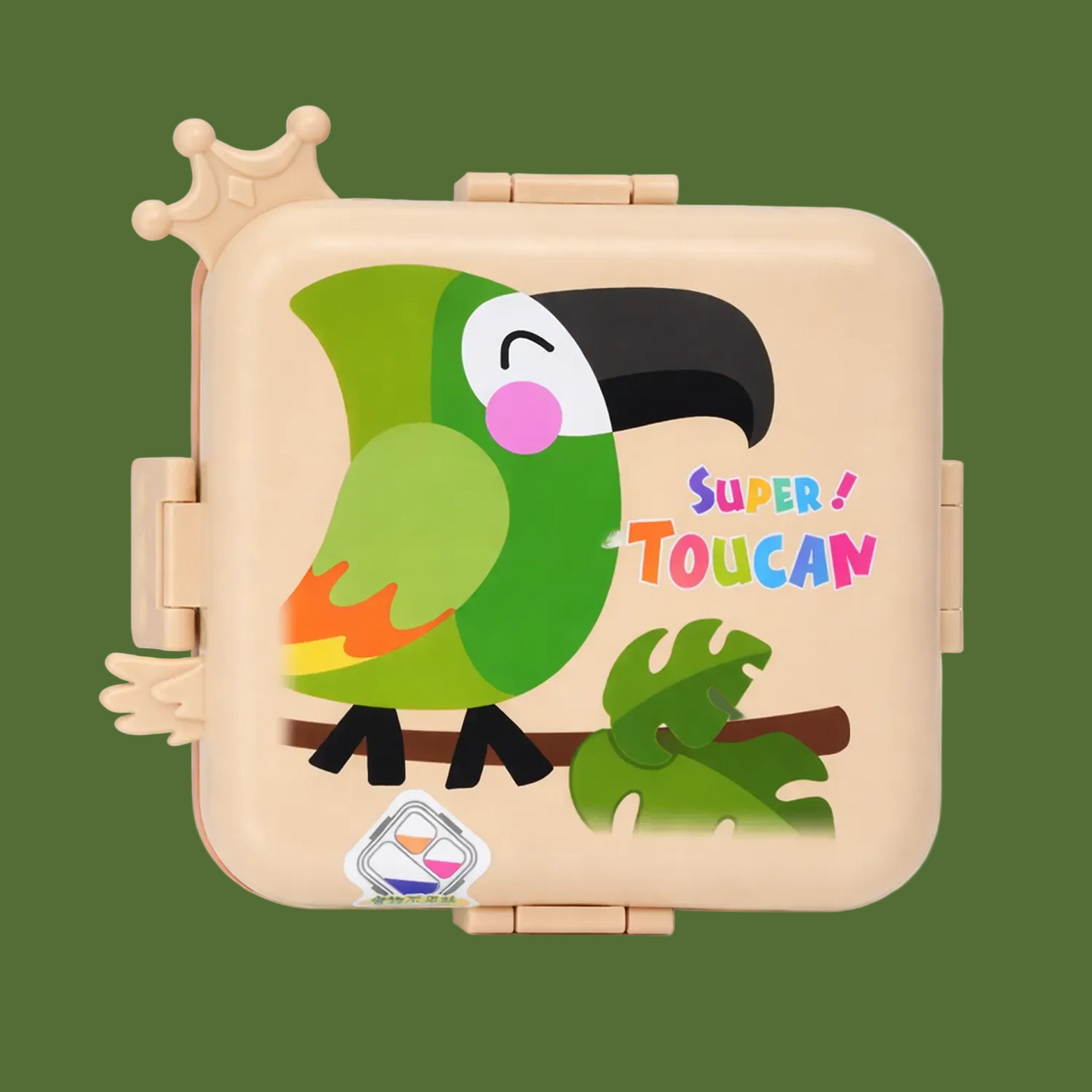 Cartoon Kids Lunch Box with 3 compartments for Kids - 1590ml