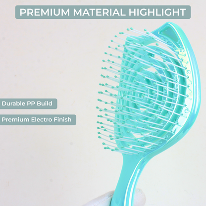 Professional Curved Vented Hair Brush – Fast Drying Detangling Styling Brush