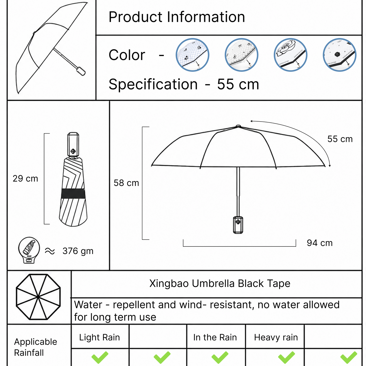 Unique Lotus Grip Umbrella with Automatic Folding & UV Protection