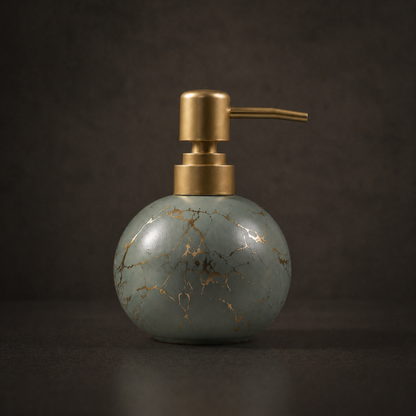 Ceramic Gold Marble Soap Dispenser - 250ml