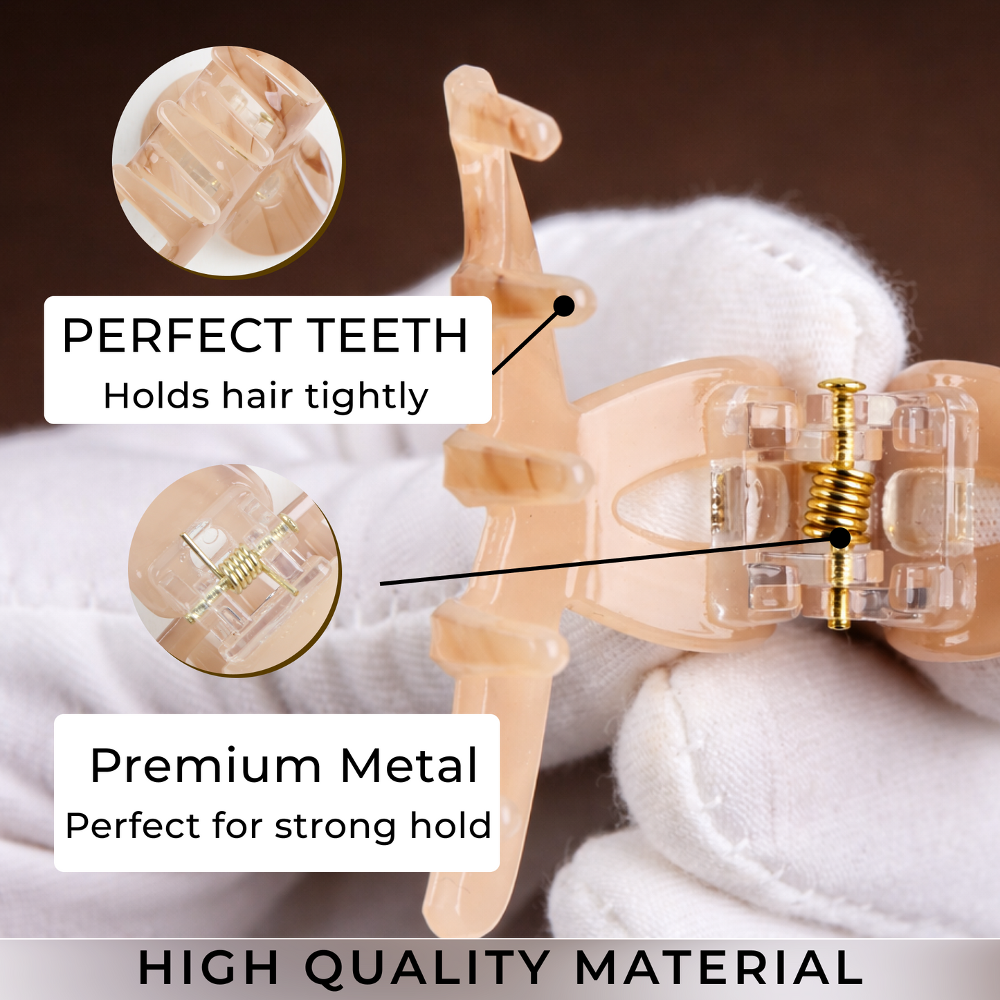 Pearl Embellished Jelly Hair Claw Clip – Translucent Anti-Slip Hair Accessory for Women