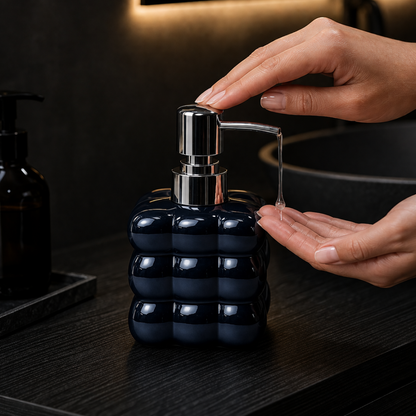 Ceramic Bubble Soap Dispenser with Pump - 520ml
