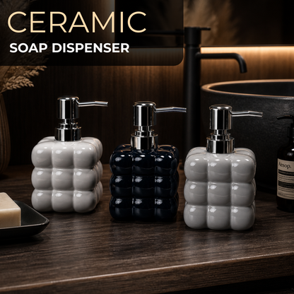 Ceramic Bubble Soap Dispenser with Pump - 520ml