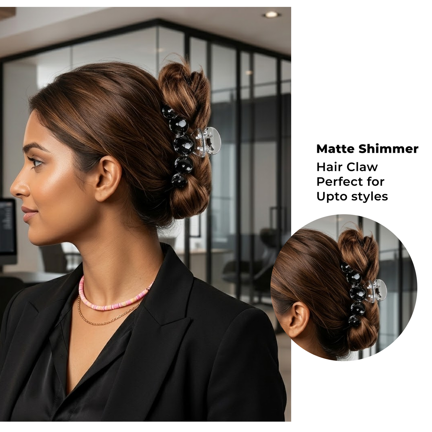 Elegant Non-Slip Hair Clutcher – Durable Brass & ABS Hair Clip