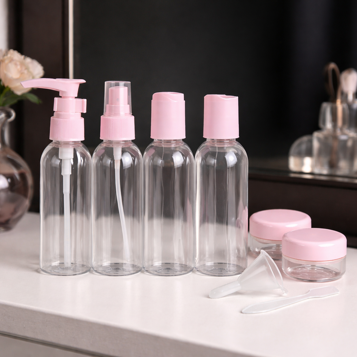 Travel Bottle Set for Toiletries | Leakproof Refillable Kit