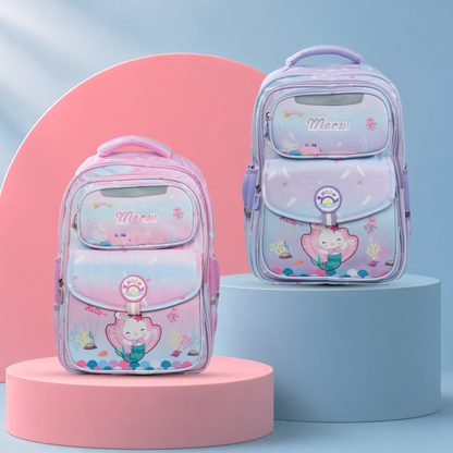 Premium Cat Theme School Backpack for Kids