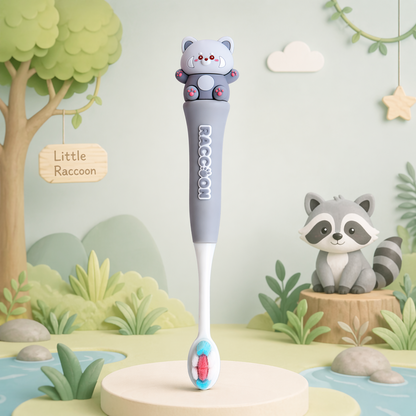 Toddler Cartoon Toothbrush with Gentle Soft Bristles (3-6 Years)