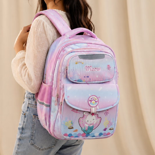 Premium Cat Theme School Backpack for Kids