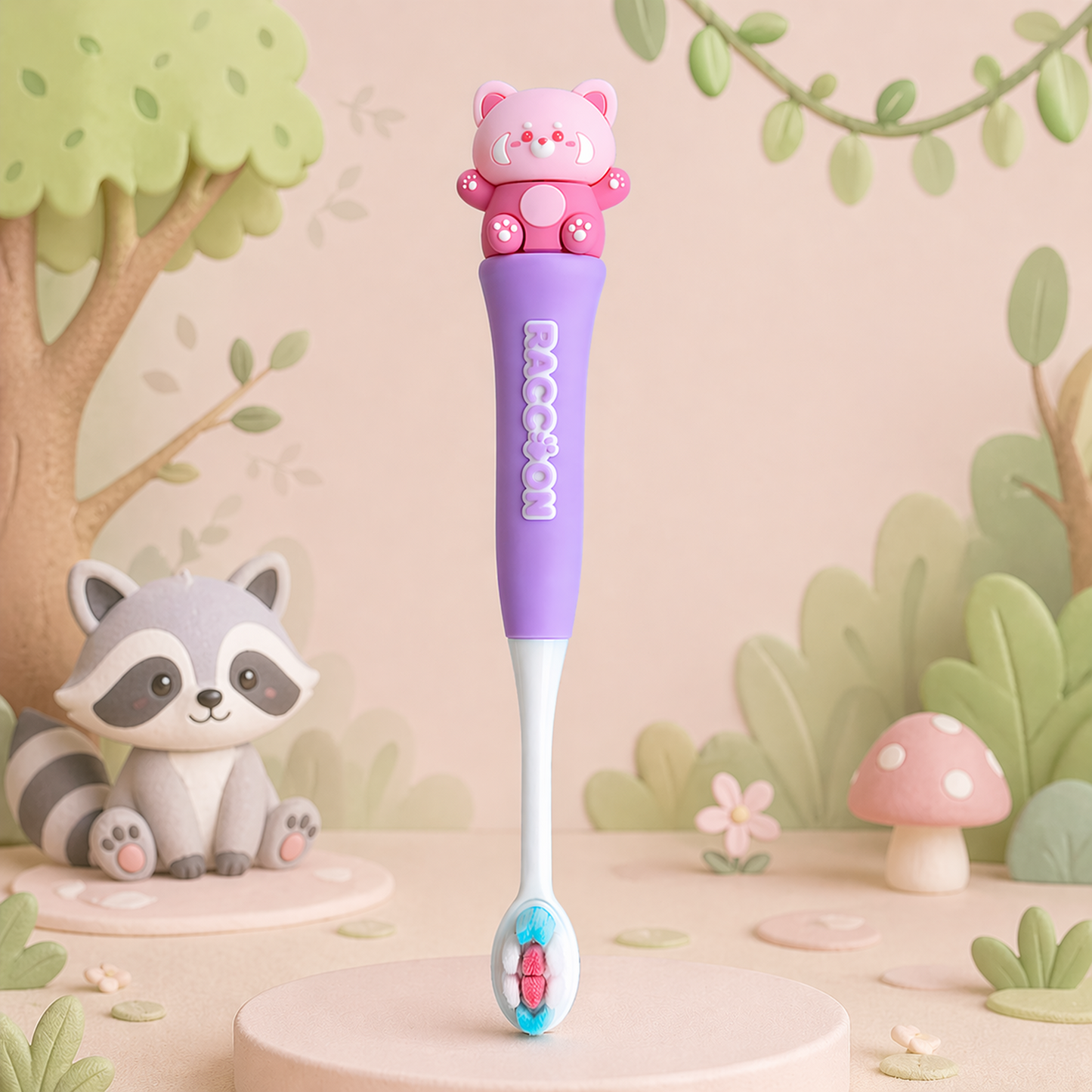 Toddler Cartoon Toothbrush with Gentle Soft Bristles (3-6 Years)