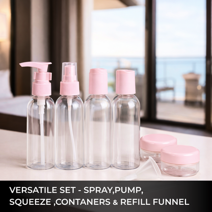 Travel Bottle Set for Toiletries | Leakproof Refillable Kit