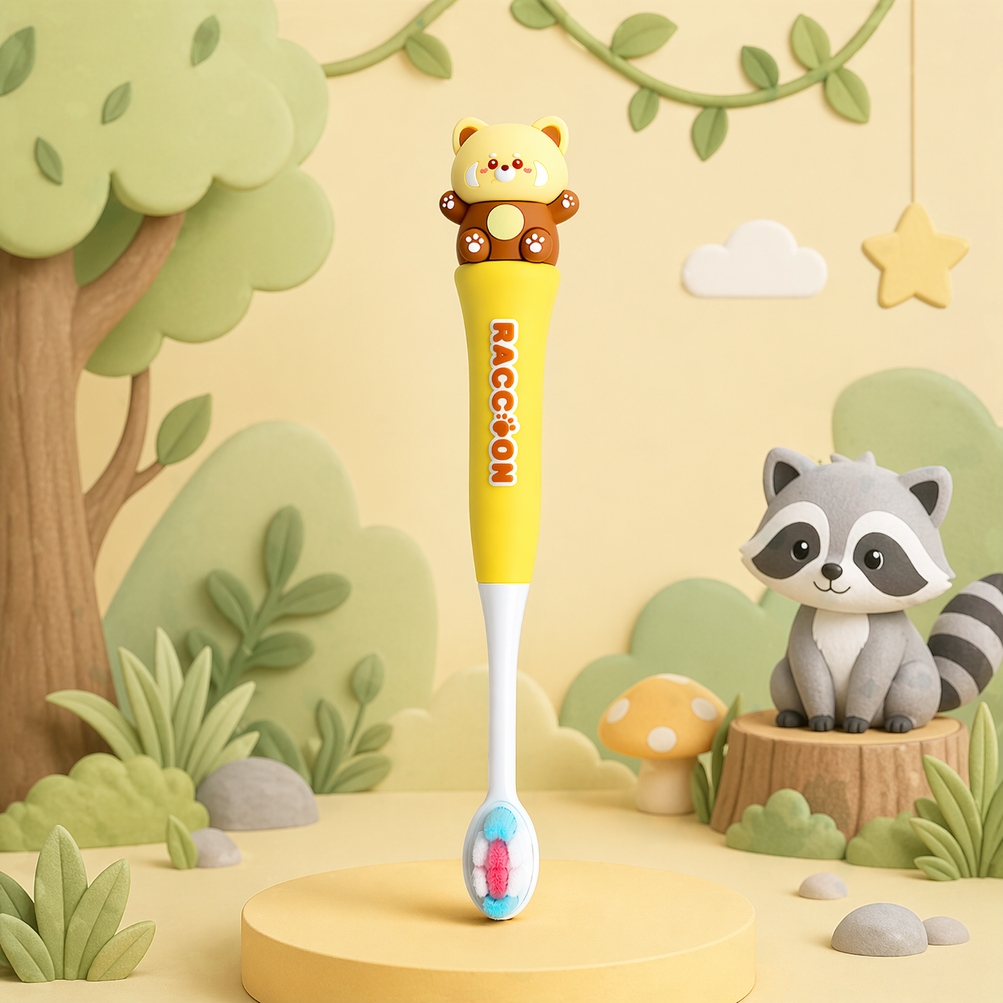 Toddler Cartoon Toothbrush with Gentle Soft Bristles (3-6 Years)