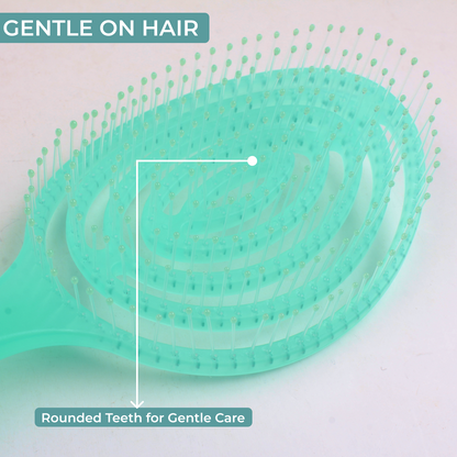 FlexiSilk Premium Detangling Hair Brush – Lightweight Scalp Massage Styling Comb