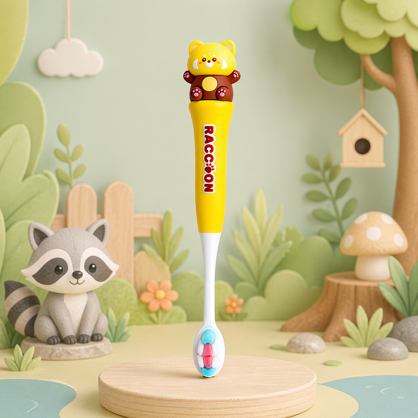 Toddler Cartoon Toothbrush with Gentle Soft Bristles (3-6 Years)
