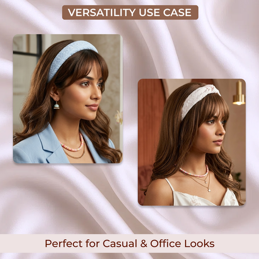 Trendy Padded Hair Bands for Women | Soft Headbands (Pack of 3)