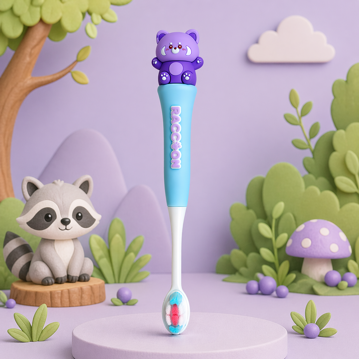 Toddler Cartoon Toothbrush with Gentle Soft Bristles (3-6 Years)
